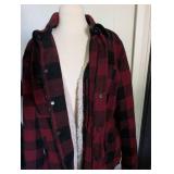 Buffalo Plaid Sherpa-Lined Winter Jacket - Size XL