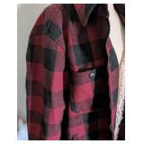 Buffalo Plaid Sherpa-Lined Winter Jacket - Size XL