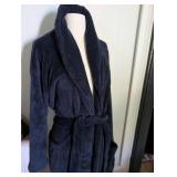 Nautica Navy Blue Plush Bathrobe