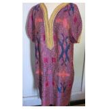 Vintage Bohemian Paisley Kaftan Dress