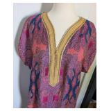 Vintage Bohemian Paisley Kaftan Dress
