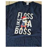 Floss Like a Boss Santa T-Shirt Gildan - Size XL