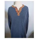 Carbon2Cobalt Navy Cotton Long Sleeve + Maroon Shirt - Size XL