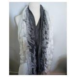 Elegant Embroidered Floral Shawl Wrap Lot - 3ct