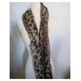 Luxury Leopard Print Scarf Lot - 3 ct