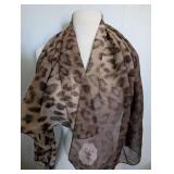 Luxury Leopard Print Scarf Lot - 3 ct