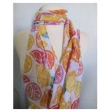 Mixed Print Floral and Citrus Scarf Collection - 3 ct
