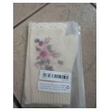 Floral Embroidered Fingerless Gloves
