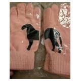 Pink Horse Print Fashion Gloves - 3 Pairs