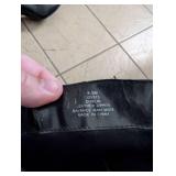 Vintage Style Black Leather Lace-up Knee-High Boots - Size 8.5