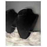 Black Velvet Professional Jewelry Display Neckforms Set - 2 ct