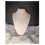Linen Covered Jewelry Display Bust - 8.5 in