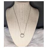 Crystal Circle Pendant Necklace