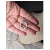 Crystal Circle Pendant Necklace