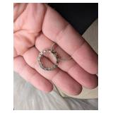 Crystal Circle Pendant Necklace