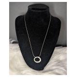 Crystal Crescent Moon Pendant Necklace