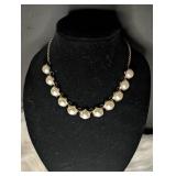 Pearl and Gold Tone Necklace