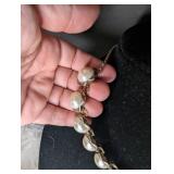 Pearl and Gold Tone Necklace