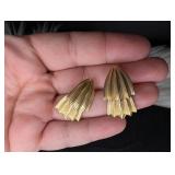 1980s Gold and Pink Enamel Earring Set - 2 Pairs