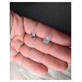 Clear Crystal Cube Stud Earrings