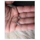 Clear Crystal Cube Stud Earrings