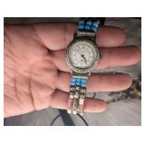 Express West Turquoise Beaded Watch + Fashion Watch
