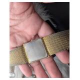 Gold-Tone Geneva Square Face Watch Set