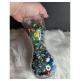 Collection of Marbles in Display Vase (photo #2 show types included)