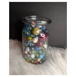Collection of Marbles in Mason Jar (photo #2 show types included)