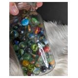 Collection of Marbles in Mason Jar (photo #2 show types included)