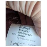 King/Queen Size Red and White Comforter