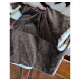 Cozy Cow Print Plush Throw Blanket