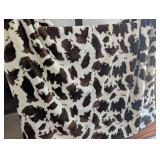 Cozy Cow Print Plush Throw Blanket