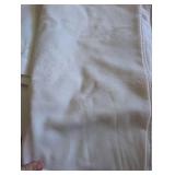 Vintage White Linen Table Linens with Delicate Embroidery