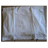 Vintage White Linen Table Linens with Delicate Embroidery