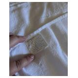 Vintage White Linen Table Linens with Delicate Embroidery