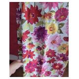 Floral Print + Coral Accent Tablecloths
