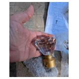 Gold Crystal Finial Adjustable Curtain Rod Set 48-86 inch