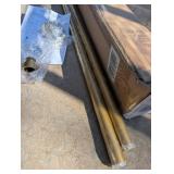 Gold Crystal Finial Adjustable Curtain Rod Set 48-86 inch