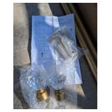 Adjustable Crystal Finial Curtain Rod Set 48-86 inch Gold