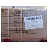 Adjustable Crystal Finial Curtain Rod Set 48-86 inch Gold