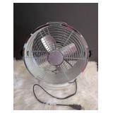 Desk Fan with Chrome Grille