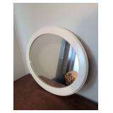 Round White Wall Mirror