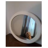 Round White Wall Mirror