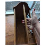 Vintage Wooden Ladder Back Magazine Rack