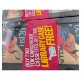 Vintage TDK HS120 8mm Video Cassettes with Free Library Case