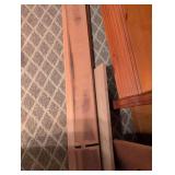 Stanley Bedroom Suite including  Pine Dresser with Dual Oval Mirrors, King Bed with headboard/ footboard/ rails, nightstand, armoire and more