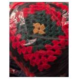 Handmade Christmas Granny Square Afghan