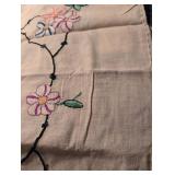Hand Embroidered Floral Tablecloth