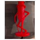 Red Plastic Mr Peanut Bank